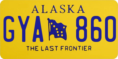 AK license plate GYA860