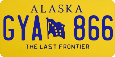 AK license plate GYA866