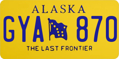 AK license plate GYA870