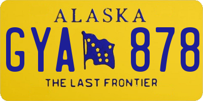 AK license plate GYA878
