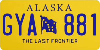 AK license plate GYA881