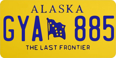 AK license plate GYA885