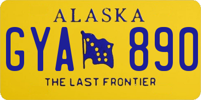 AK license plate GYA890