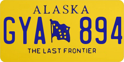 AK license plate GYA894