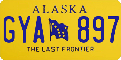 AK license plate GYA897