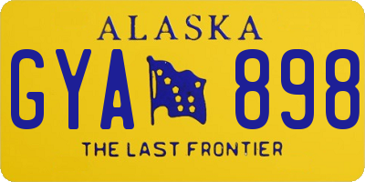 AK license plate GYA898