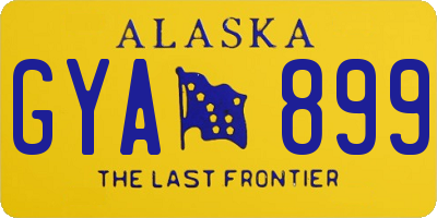 AK license plate GYA899