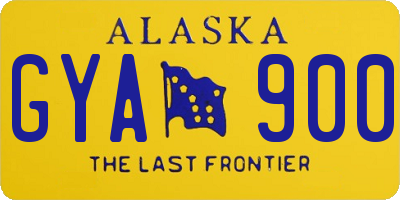 AK license plate GYA900
