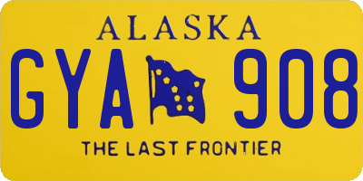 AK license plate GYA908