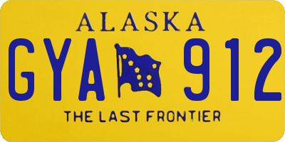 AK license plate GYA912
