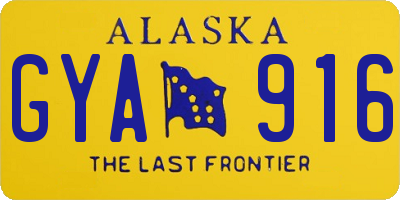 AK license plate GYA916