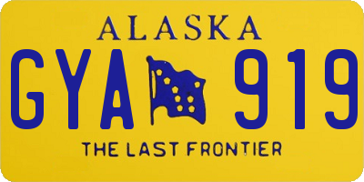 AK license plate GYA919