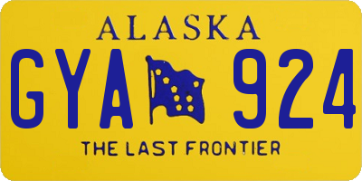 AK license plate GYA924