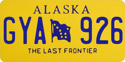 AK license plate GYA926