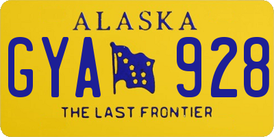 AK license plate GYA928