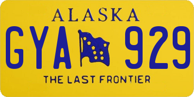 AK license plate GYA929