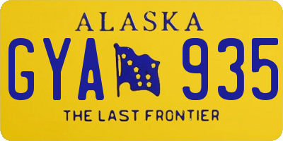 AK license plate GYA935