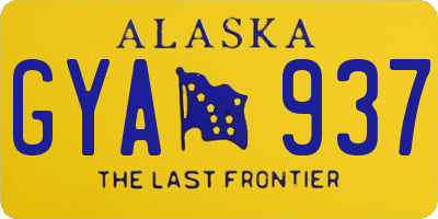 AK license plate GYA937