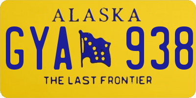 AK license plate GYA938