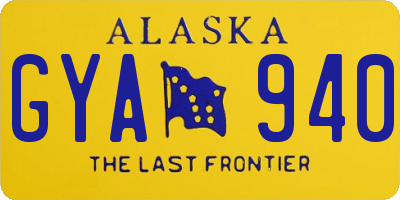 AK license plate GYA940
