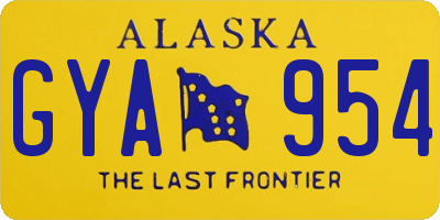 AK license plate GYA954