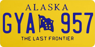 AK license plate GYA957