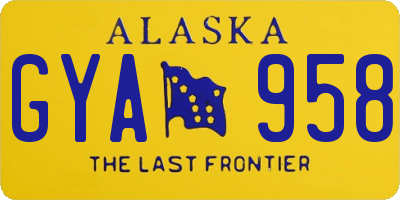 AK license plate GYA958