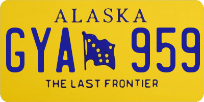 AK license plate GYA959