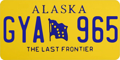 AK license plate GYA965