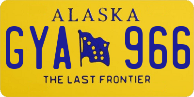 AK license plate GYA966