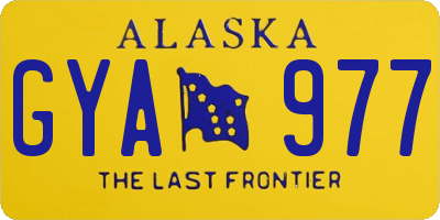 AK license plate GYA977