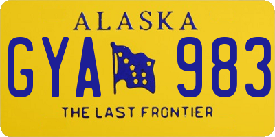 AK license plate GYA983