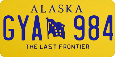 AK license plate GYA984