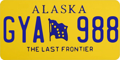 AK license plate GYA988