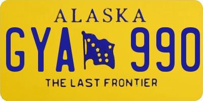 AK license plate GYA990