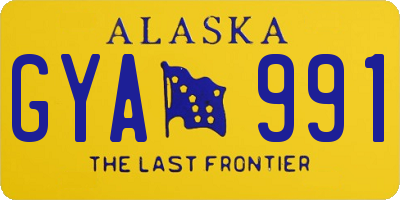 AK license plate GYA991