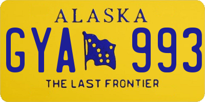 AK license plate GYA993