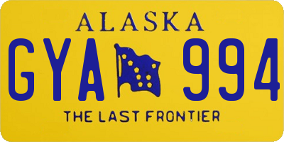 AK license plate GYA994