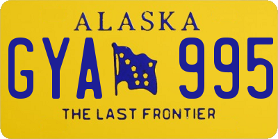 AK license plate GYA995