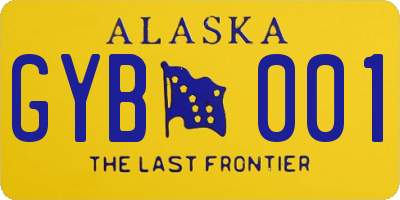 AK license plate GYB001