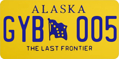 AK license plate GYB005