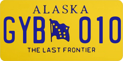 AK license plate GYB010