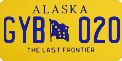 AK license plate GYB020
