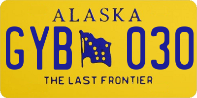 AK license plate GYB030