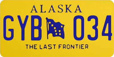 AK license plate GYB034