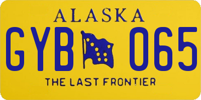 AK license plate GYB065