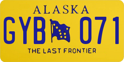 AK license plate GYB071