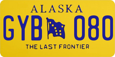 AK license plate GYB080