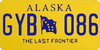 AK license plate GYB086