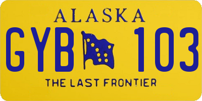AK license plate GYB103